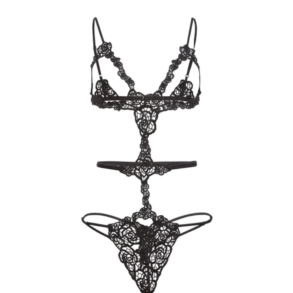 fleur du mal bodysuit guipure